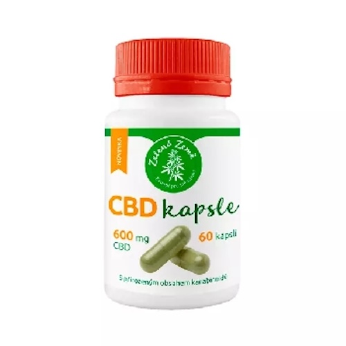 Zelená Země CBD kapsle 600 mg 60 ks