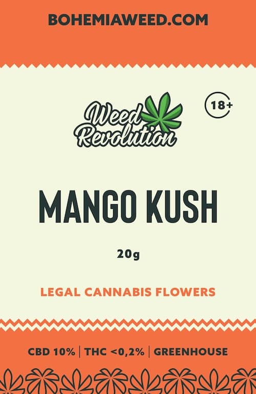 WEED REVOLUTION MANGO KUSH GREENHOUSE CBD 10% a THC 0,2% 20g 